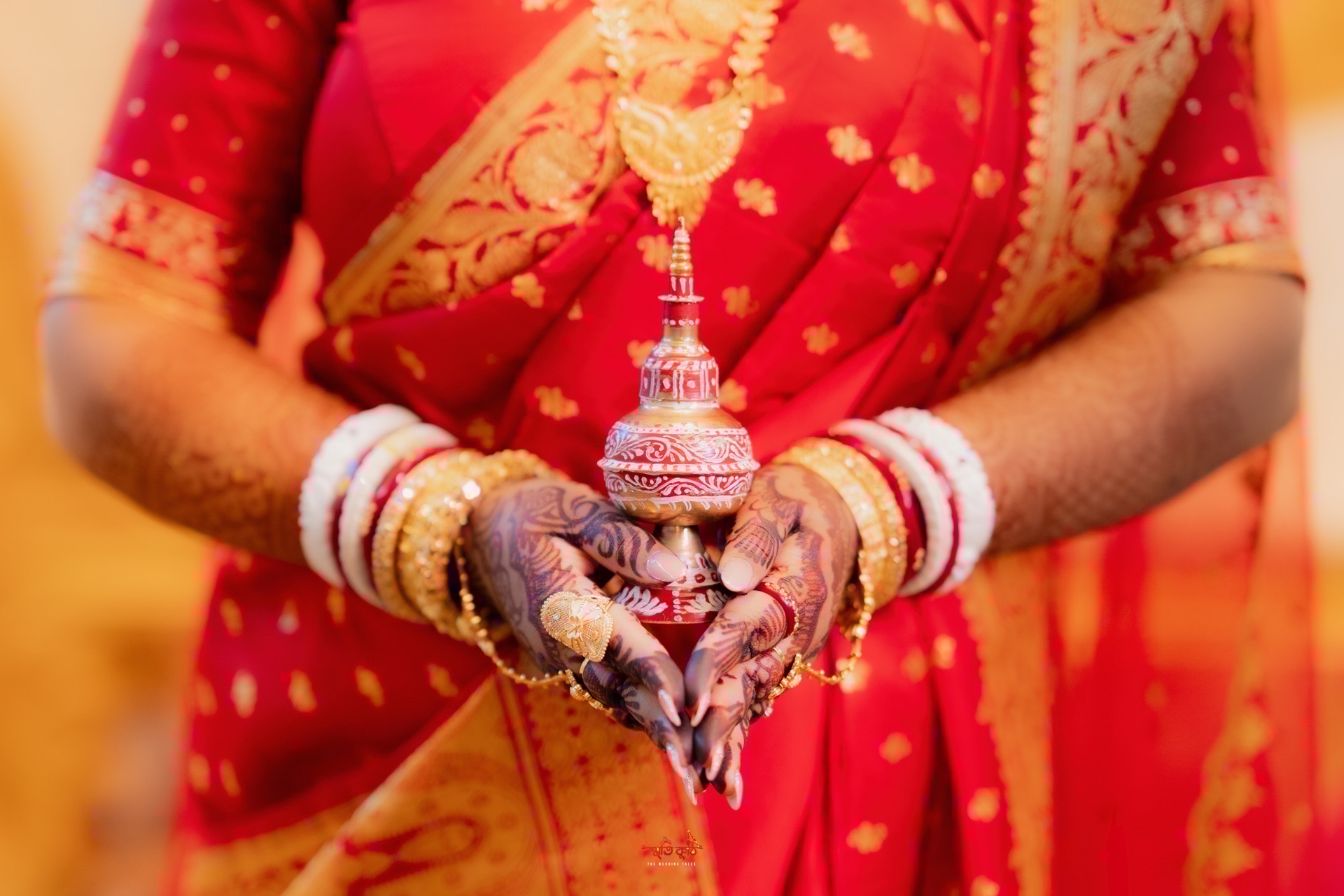 Sacred fire and Vedic wedding rituals at mandap